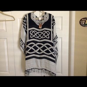 Patio dress or swimsuit cover.